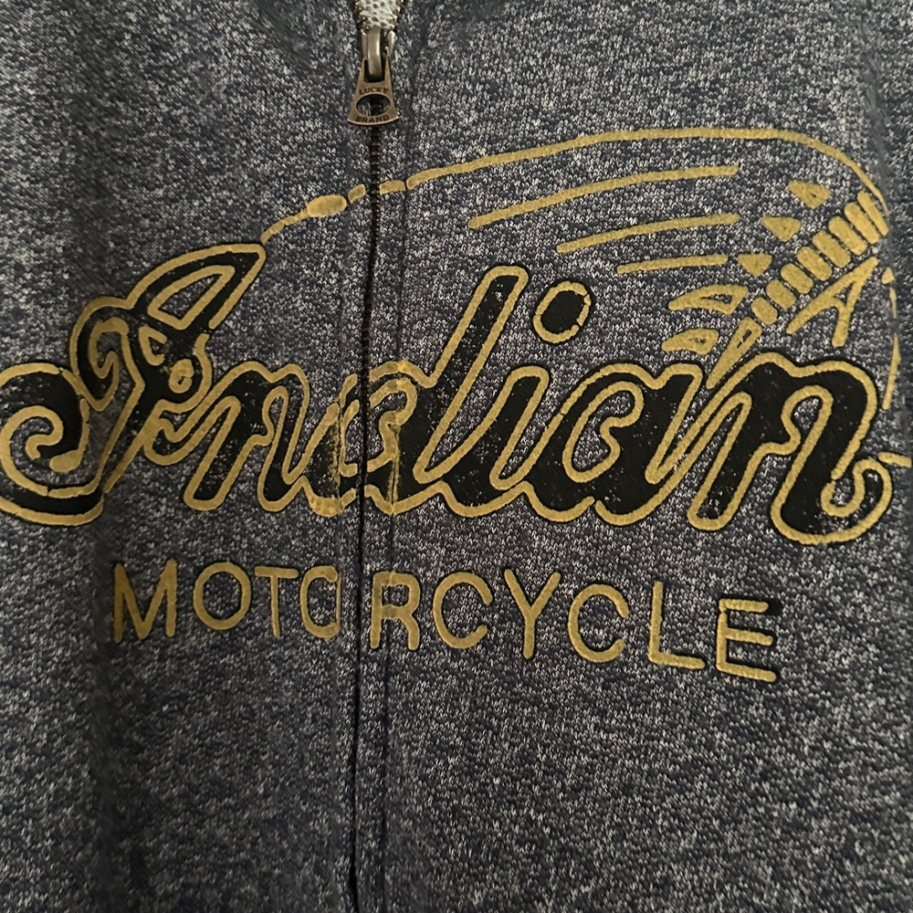 Lucky Brand Vintage Men's Indian Motorcycle Gray Sweater